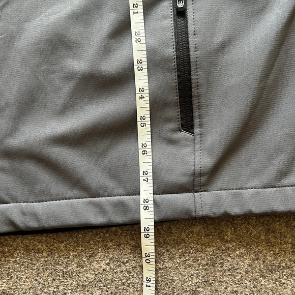 Swiss Tech Grey Softshell Jacket Men XL Water Resistant Fleece Lined Windbreaker - Picture 12 of 16